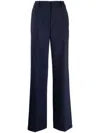 Off-white Blue Wide-leg Virgin-wool-blend Trousers In Blue
