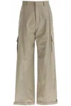 Off-white Wide-legged Cargo Pants With Ample Leg In Beige