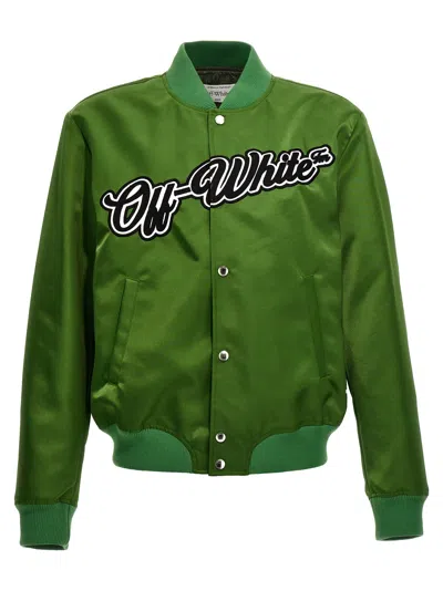 Off-white Willow Bomber Jacket In Green