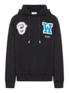 Off-white Wiz Patch Skate Hoodie In Black Multicolor