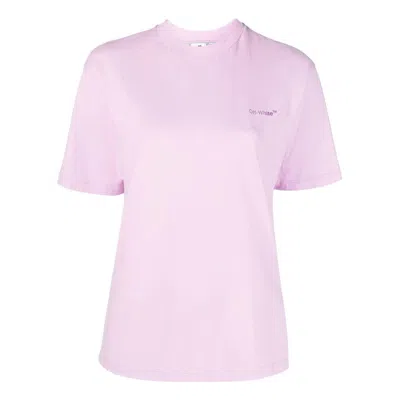 Off-white (wmns)  Diag-print Short-sleeved T-shirt 'light Pink'