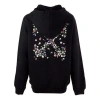 Off-white (wmns)  Flower Embroidered Arrow Hoodie Black