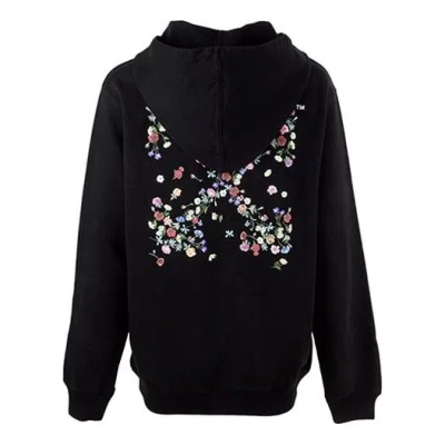 Off-white (wmns)  Flower Embroidered Arrow Hoodie Black