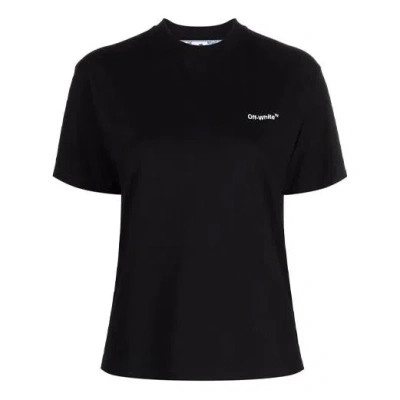 OFF-WHITE (WMNS) Off-White Logo-Print Diag T-shirt 'Black'