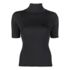 Off-white Woman T-shirt Black Size 4 Polyester, Polyamide, Elastane In Black