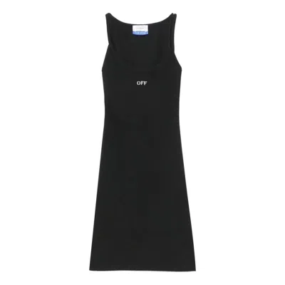 Off-white (wmns)  Off Stamp Rib Basic Tank Dress 'black White' In Multi