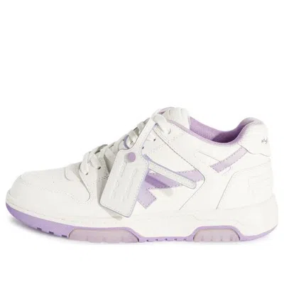 Off-white (wmns)  Out Of Office Leather Sneakers 'white Purple' In Multi