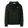 Off-white (wmns)  Pattern Printing Hoodie Loose Fit Black