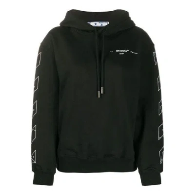Off-white (wmns)  Pattern Printing Hoodie Loose Fit Black