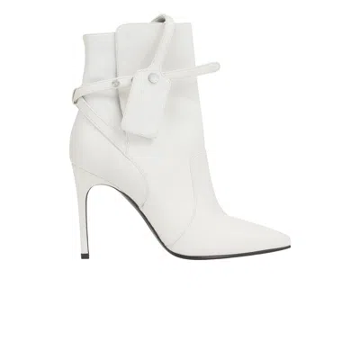 Pre-owned Off-white Wmns Zip Tie Ankle Boot 'white' | Women's Size 35