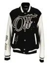 Off-white Wo Bling Stars Bomber Jacket In Black