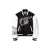 Off-white Wo Emb Bling Stars Varsity Jacket In Animal Print