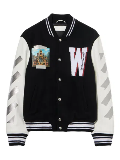 OFF-WHITE WO SOUNDSYSTEM VARSITY JACKET