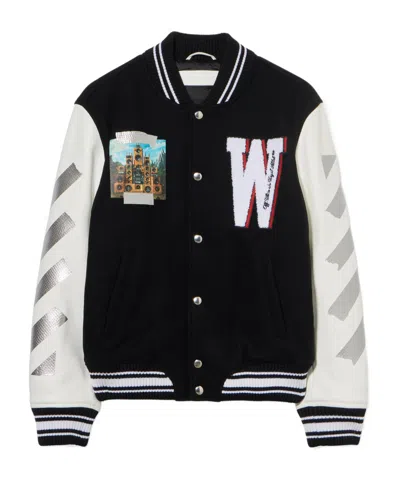 OFF-WHITE WO SOUNDSYSTEM  VARSITY JACKET