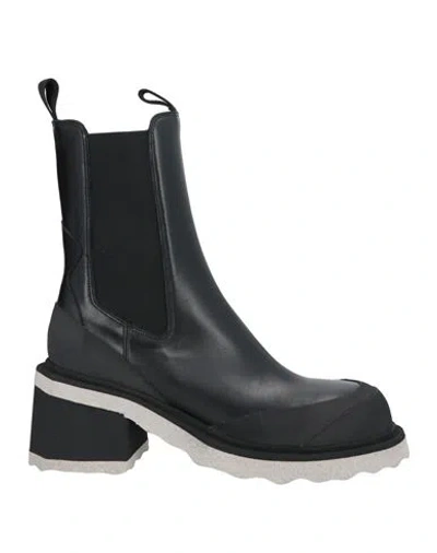 Off-white Woman Ankle Boots Black Size 8 Calfskin