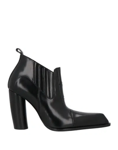 OFF-WHITE OFF-WHITE WOMAN ANKLE BOOTS BLACK SIZE 8 LEATHER