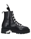 Off-white Hiking Textured-leather Ankle Boots In Black