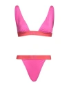 Off-white Woman Bikini Fuchsia Size 8 Polyester, Elastane In Pink