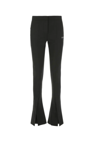 OFF-WHITE OFF WHITE WOMAN BLACK STRETCH POLYESTER BLEND PANT