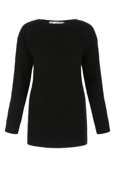 OFF-WHITE OFF WHITE WOMAN BLACK WOOL SWEATER