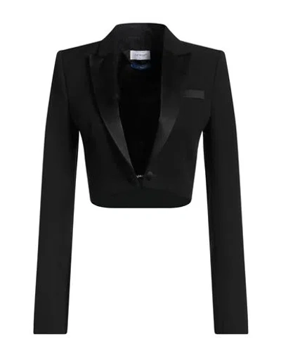 Off-white Asymmetrical Cropped Jacket In Black