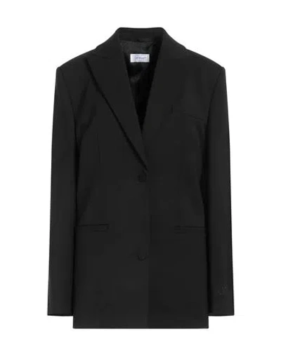Off-white Woman Blazer Black Size 6 Virgin Wool, Elastane