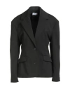 Off-white Woman Blazer Black Size 6 Virgin Wool, Elastane