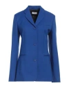 Off-white Woman Blazer Bright Blue Size 6 Polyester