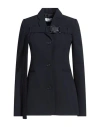 Off-white Buckled Virgin Wool Blazer In Blue