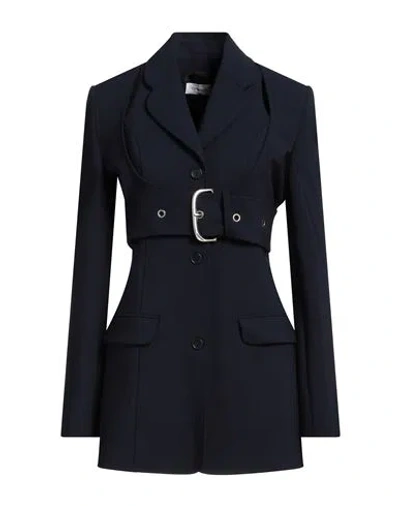 Off-white Woman Blazer Midnight Blue Size 6 Virgin Wool, Elastane, Polyamide
