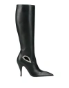 Off-white Woman Boot Black Size 8 Leather In Black