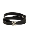 Off-white Woman Bracelet Black Size - Leather, Metal In Black