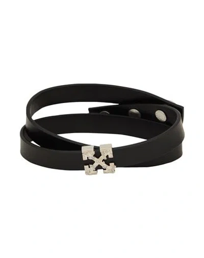 Off-white Woman Bracelet Black Size - Leather, Metal