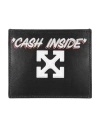 Off-white Woman Cardholder Black Size - Leather