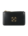 Off-white Jitney Arrows-plaque Leather Wallet In Black