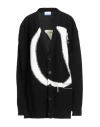 Off-white Woman Cardigan Black Size L Wool In Black