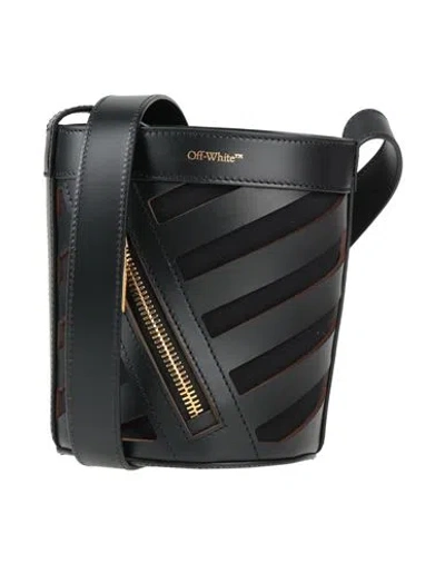 Off-white Woman Cross-body Bag Black Size - Leather, Colvera, Acrylic