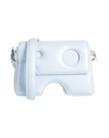 Off-white Woman Cross-body Bag Light Blue Size - Soft Leather