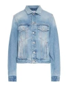 Off-white Woman Denim Outerwear Blue Size 12 Cotton In Blue