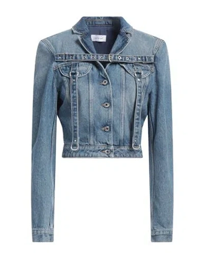 Off-white Off White Denim Jacket With Harness Details In Blue