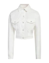 Off-white Woman Denim Outerwear White Size 10 Cotton In White
