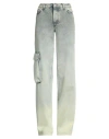 Off-white Mid Rise Denim Cotton Jeans In Blue