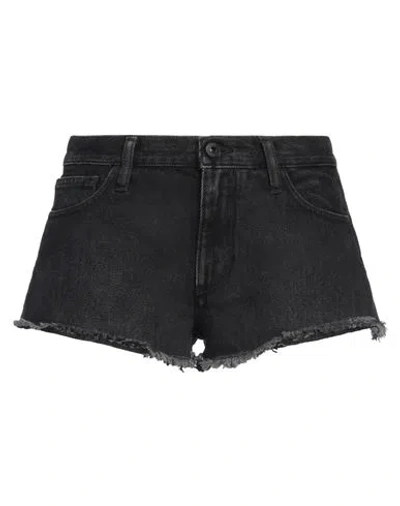 Off-white Woman Denim Shorts Black Size 27 Cotton