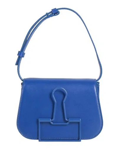 Off-white Woman Handbag Blue Size - Leather