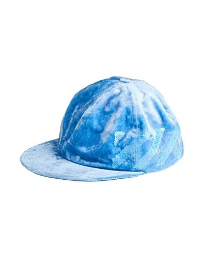 Off-white Woman Hat Azure Size Onesize Viscose, Silk