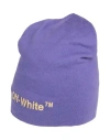 OFF-WHITE OFF-WHITE WOMAN HAT PURPLE SIZE ONESIZE COTTON, CASHMERE, POLYESTER