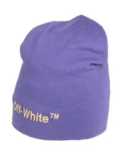 Off-white Woman Hat Purple Size Onesize Cotton, Cashmere, Polyester