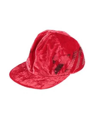 Off-white Woman Hat Red Size Onesize Viscose, Silk