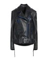Off-white Contrast-trim Leather Jacket In Black