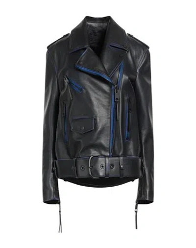 OFF-WHITE OFF-WHITE WOMAN JACKET BLACK SIZE 4 BULL SKIN